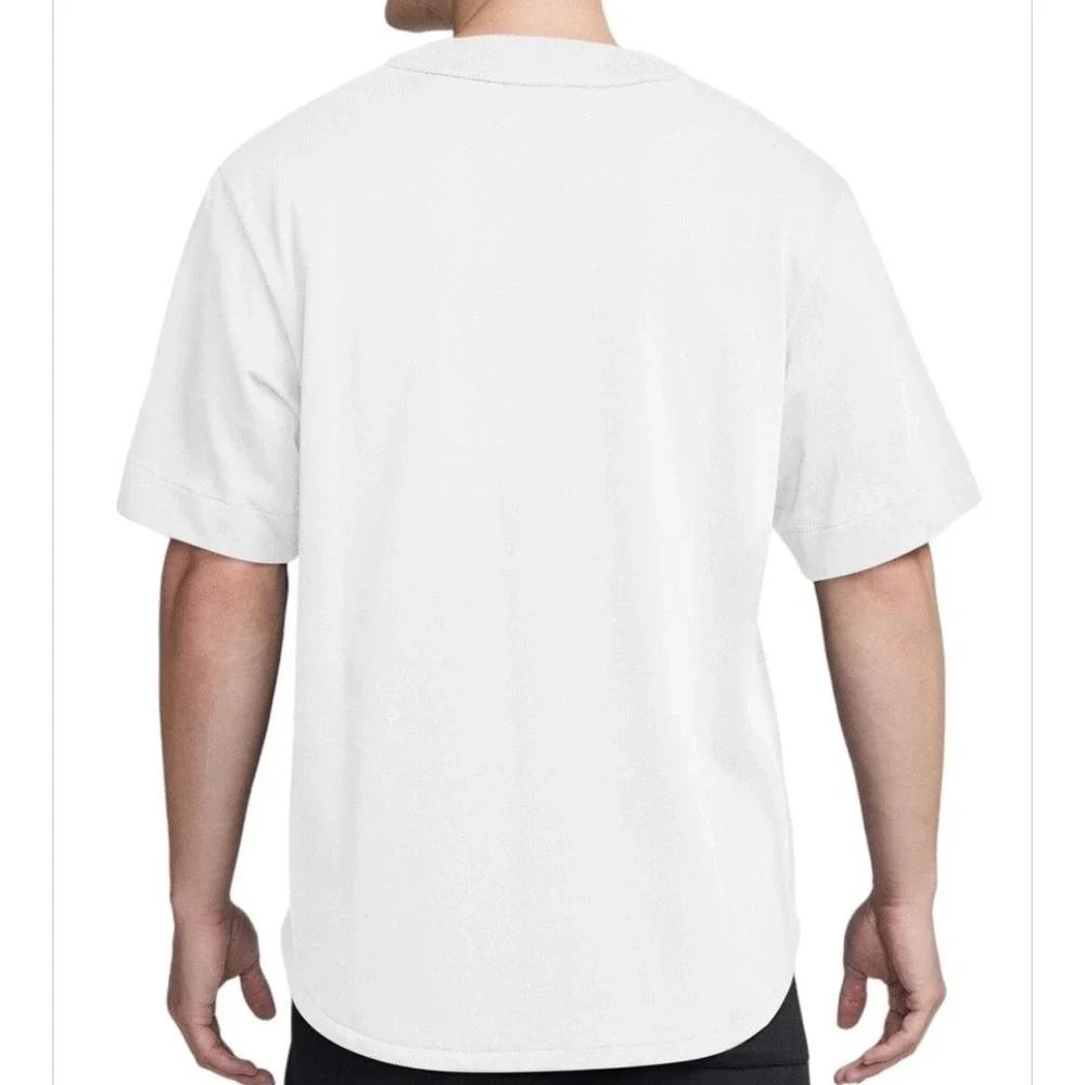 Pre-owned Size XXL Jordan Loose FIT Baseball Jersey TOP,‎ White, Snaps, See Pics
